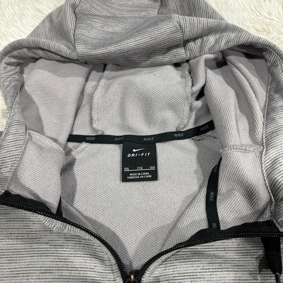 Nike Dri-FIT Men's Big & Tall Full-Zip Training Hoodie Gray 860465 063 2XL - Picture 8 of 13